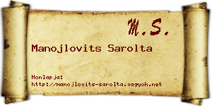 Manojlovits Sarolta névjegykártya